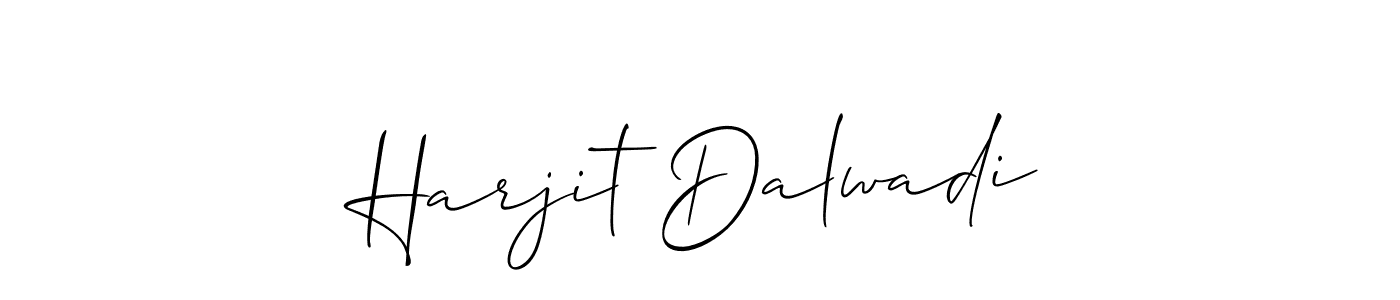 Design your own signature with our free online signature maker. With this signature software, you can create a handwritten (Allison_Script) signature for name Harjit Dalwadi. Harjit Dalwadi signature style 2 images and pictures png