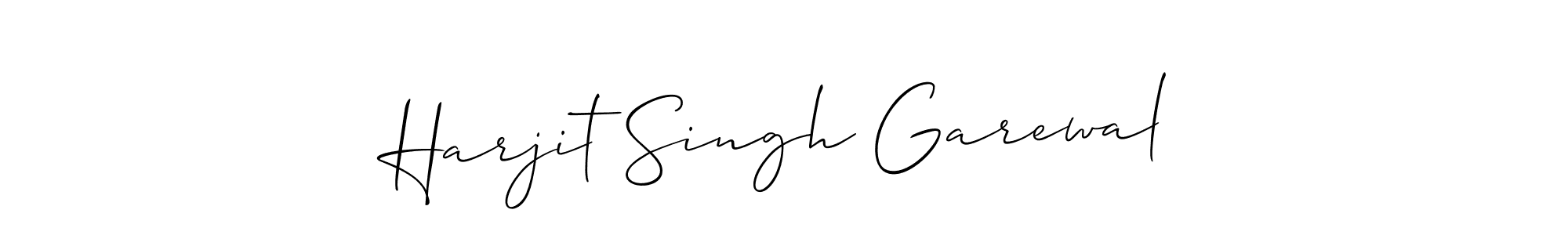 Make a beautiful signature design for name Harjit Singh Garewal. With this signature (Allison_Script) style, you can create a handwritten signature for free. Harjit Singh Garewal signature style 2 images and pictures png