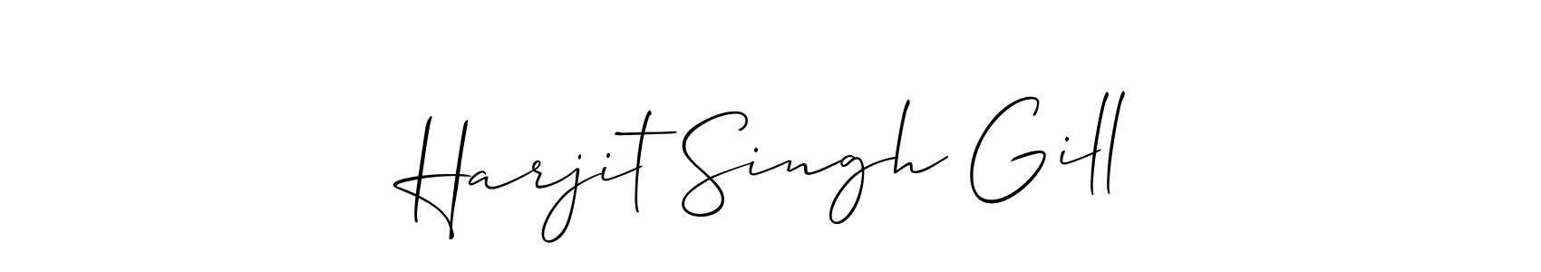 Make a beautiful signature design for name Harjit Singh Gill. With this signature (Allison_Script) style, you can create a handwritten signature for free. Harjit Singh Gill signature style 2 images and pictures png
