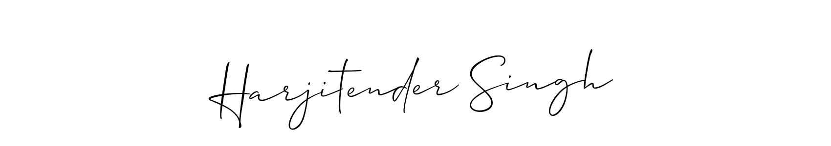 Create a beautiful signature design for name Harjitender Singh. With this signature (Allison_Script) fonts, you can make a handwritten signature for free. Harjitender Singh signature style 2 images and pictures png