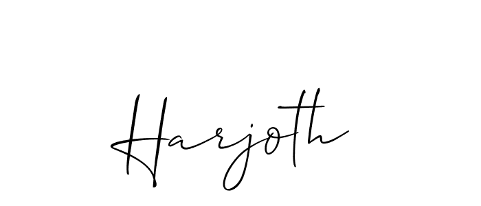 Make a beautiful signature design for name Harjoth. With this signature (Allison_Script) style, you can create a handwritten signature for free. Harjoth signature style 2 images and pictures png