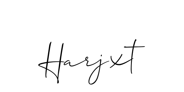 Allison_Script is a professional signature style that is perfect for those who want to add a touch of class to their signature. It is also a great choice for those who want to make their signature more unique. Get Harjxt name to fancy signature for free. Harjxt signature style 2 images and pictures png