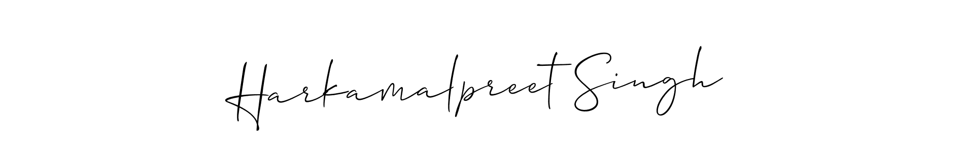You should practise on your own different ways (Allison_Script) to write your name (Harkamalpreet Singh) in signature. don't let someone else do it for you. Harkamalpreet Singh signature style 2 images and pictures png