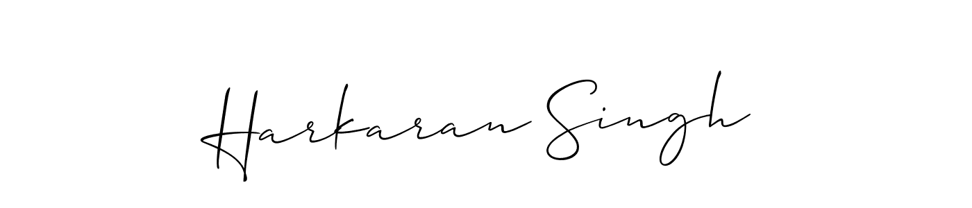 Create a beautiful signature design for name Harkaran Singh. With this signature (Allison_Script) fonts, you can make a handwritten signature for free. Harkaran Singh signature style 2 images and pictures png