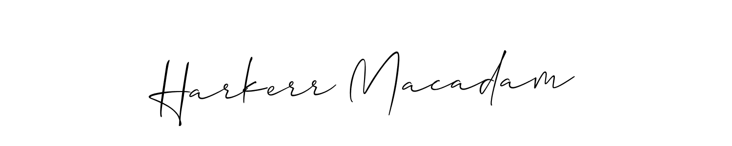 How to Draw Harkerr Macadam signature style? Allison_Script is a latest design signature styles for name Harkerr Macadam. Harkerr Macadam signature style 2 images and pictures png