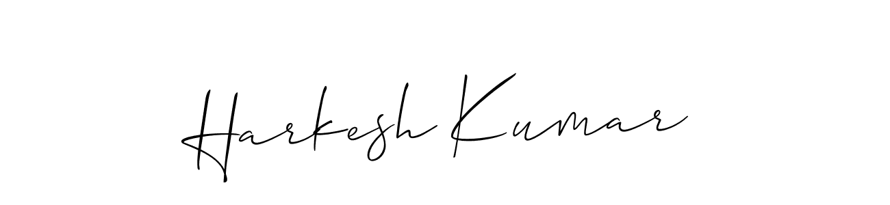 if you are searching for the best signature style for your name Harkesh Kumar. so please give up your signature search. here we have designed multiple signature styles  using Allison_Script. Harkesh Kumar signature style 2 images and pictures png