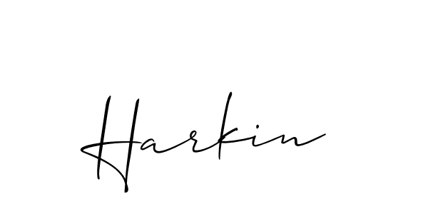 You should practise on your own different ways (Allison_Script) to write your name (Harkin) in signature. don't let someone else do it for you. Harkin signature style 2 images and pictures png