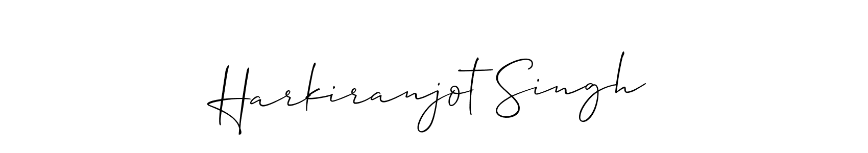 How to make Harkiranjot Singh name signature. Use Allison_Script style for creating short signs online. This is the latest handwritten sign. Harkiranjot Singh signature style 2 images and pictures png