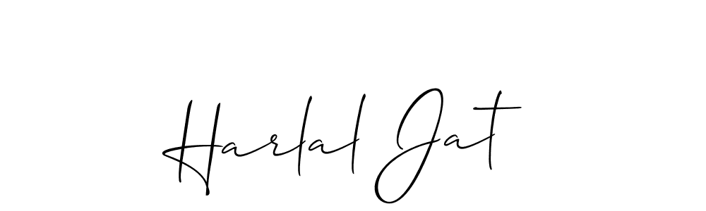 How to make Harlal Jat signature? Allison_Script is a professional autograph style. Create handwritten signature for Harlal Jat name. Harlal Jat signature style 2 images and pictures png