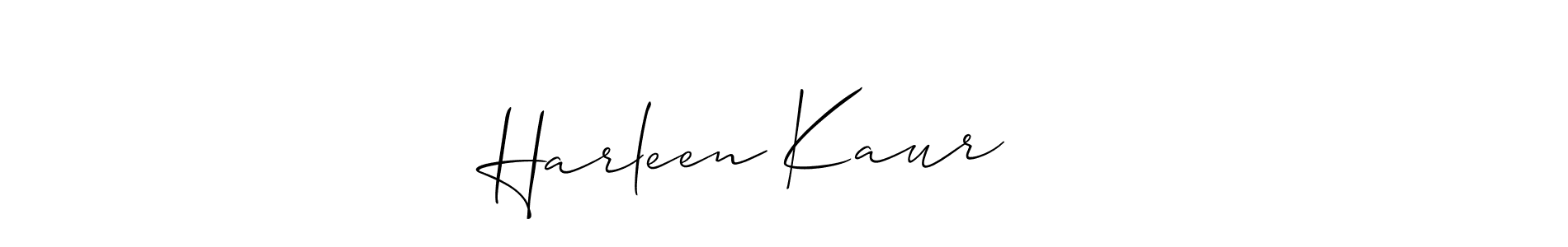 Create a beautiful signature design for name Harleen Kaur ਪਦ. With this signature (Allison_Script) fonts, you can make a handwritten signature for free. Harleen Kaur ਪਦ signature style 2 images and pictures png