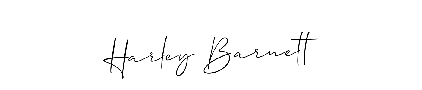 You should practise on your own different ways (Allison_Script) to write your name (Harley Barnett) in signature. don't let someone else do it for you. Harley Barnett signature style 2 images and pictures png