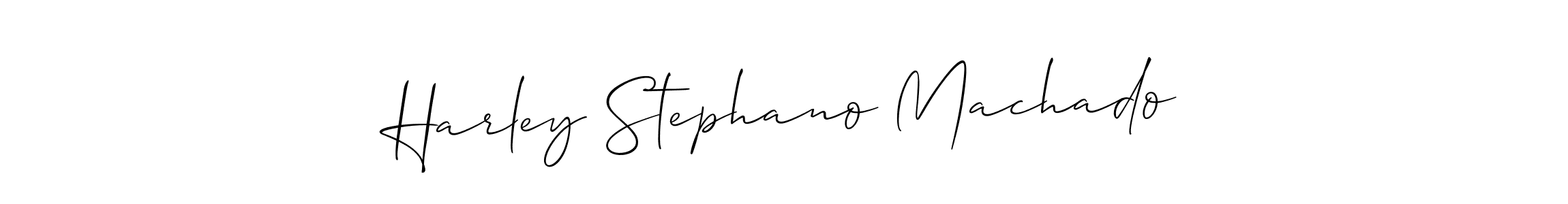 Also You can easily find your signature by using the search form. We will create Harley Stephano Machado name handwritten signature images for you free of cost using Allison_Script sign style. Harley Stephano Machado signature style 2 images and pictures png