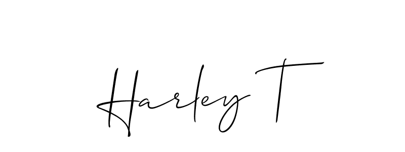 How to make Harley T name signature. Use Allison_Script style for creating short signs online. This is the latest handwritten sign. Harley T signature style 2 images and pictures png