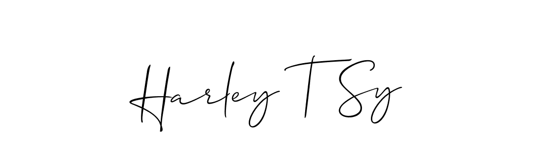 How to make Harley T Sy signature? Allison_Script is a professional autograph style. Create handwritten signature for Harley T Sy name. Harley T Sy signature style 2 images and pictures png