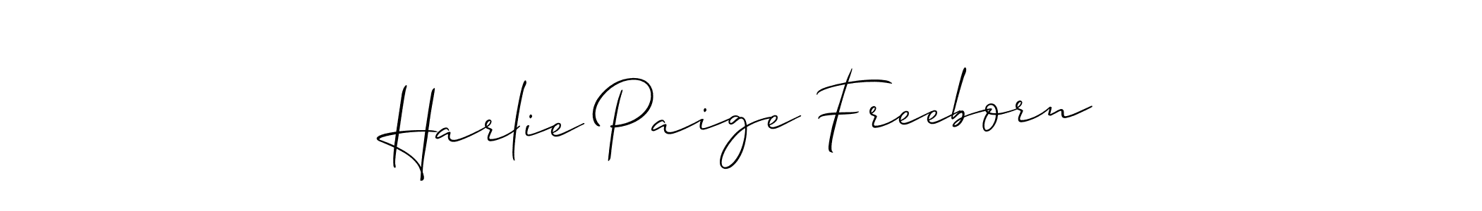 Make a beautiful signature design for name Harlie Paige Freeborn. Use this online signature maker to create a handwritten signature for free. Harlie Paige Freeborn signature style 2 images and pictures png