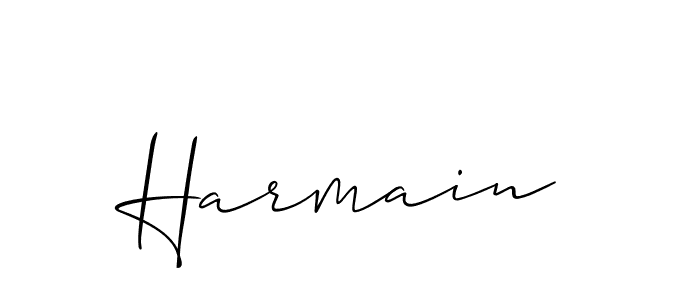 Make a beautiful signature design for name Harmain. With this signature (Allison_Script) style, you can create a handwritten signature for free. Harmain signature style 2 images and pictures png