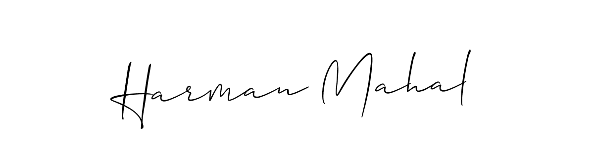 Also we have Harman Mahal name is the best signature style. Create professional handwritten signature collection using Allison_Script autograph style. Harman Mahal signature style 2 images and pictures png