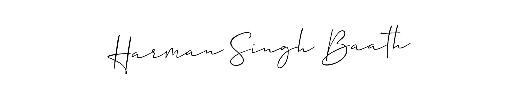 How to make Harman Singh Baath signature? Allison_Script is a professional autograph style. Create handwritten signature for Harman Singh Baath name. Harman Singh Baath signature style 2 images and pictures png