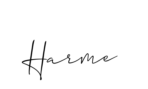 It looks lik you need a new signature style for name Harme. Design unique handwritten (Allison_Script) signature with our free signature maker in just a few clicks. Harme signature style 2 images and pictures png