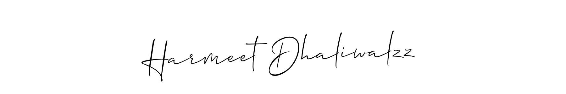 You should practise on your own different ways (Allison_Script) to write your name (Harmeet Dhaliwalzz) in signature. don't let someone else do it for you. Harmeet Dhaliwalzz signature style 2 images and pictures png