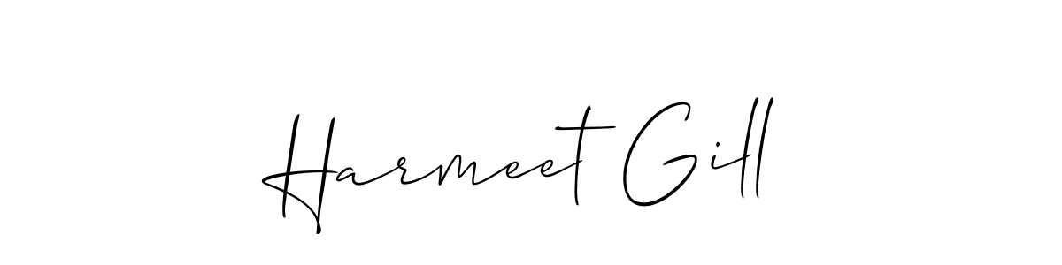 Harmeet Gill stylish signature style. Best Handwritten Sign (Allison_Script) for my name. Handwritten Signature Collection Ideas for my name Harmeet Gill. Harmeet Gill signature style 2 images and pictures png