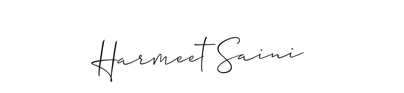 Design your own signature with our free online signature maker. With this signature software, you can create a handwritten (Allison_Script) signature for name Harmeet Saini. Harmeet Saini signature style 2 images and pictures png