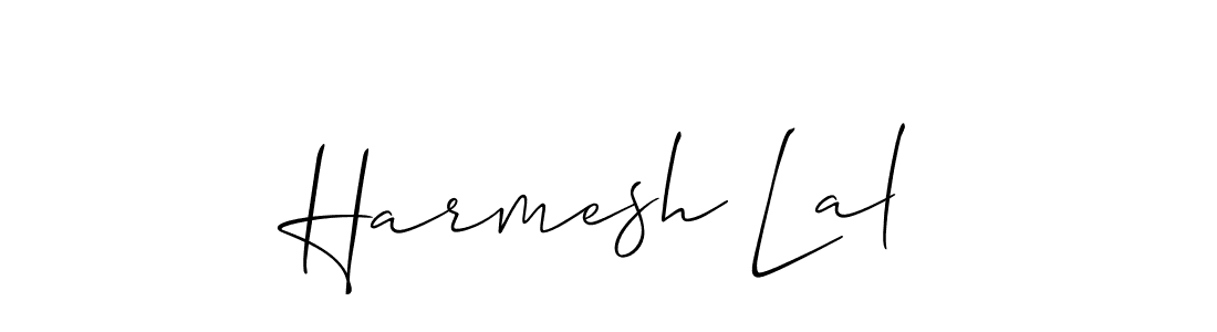 Use a signature maker to create a handwritten signature online. With this signature software, you can design (Allison_Script) your own signature for name Harmesh Lal. Harmesh Lal signature style 2 images and pictures png