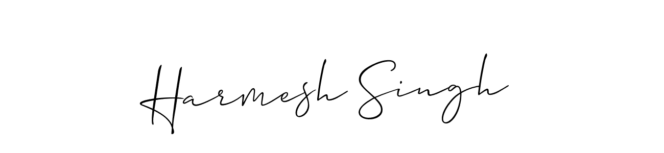 Allison_Script is a professional signature style that is perfect for those who want to add a touch of class to their signature. It is also a great choice for those who want to make their signature more unique. Get Harmesh Singh name to fancy signature for free. Harmesh Singh signature style 2 images and pictures png