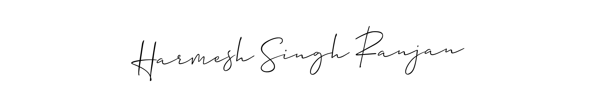 Allison_Script is a professional signature style that is perfect for those who want to add a touch of class to their signature. It is also a great choice for those who want to make their signature more unique. Get Harmesh Singh Ranjan name to fancy signature for free. Harmesh Singh Ranjan signature style 2 images and pictures png