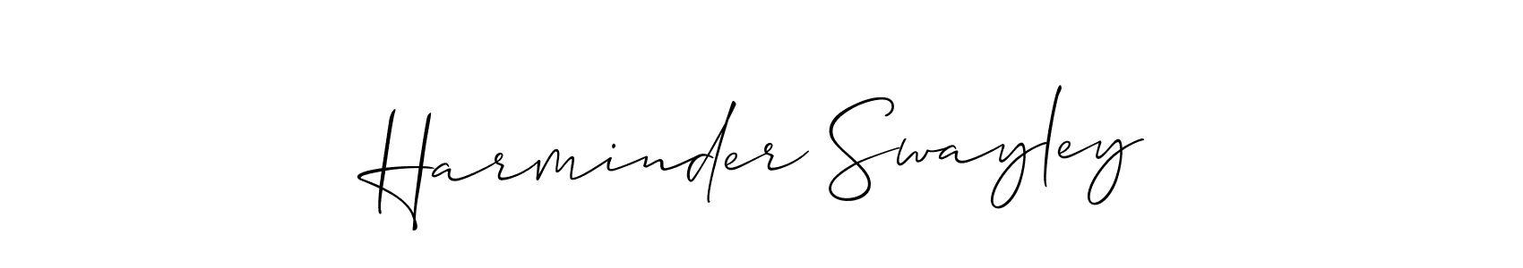 Make a beautiful signature design for name Harminder Swayley. With this signature (Allison_Script) style, you can create a handwritten signature for free. Harminder Swayley signature style 2 images and pictures png