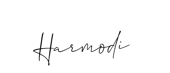 How to make Harmodi signature? Allison_Script is a professional autograph style. Create handwritten signature for Harmodi name. Harmodi signature style 2 images and pictures png