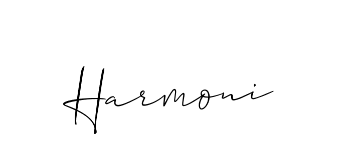 The best way (Allison_Script) to make a short signature is to pick only two or three words in your name. The name Harmoni include a total of six letters. For converting this name. Harmoni signature style 2 images and pictures png