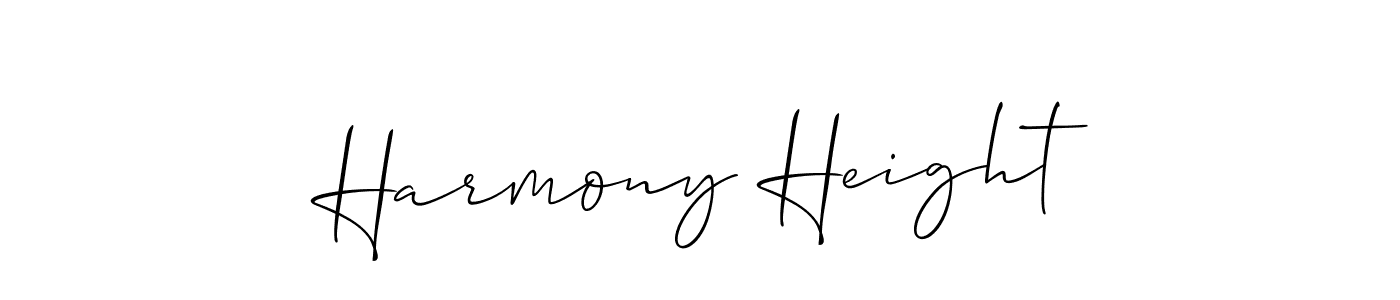 You should practise on your own different ways (Allison_Script) to write your name (Harmony Height) in signature. don't let someone else do it for you. Harmony Height signature style 2 images and pictures png