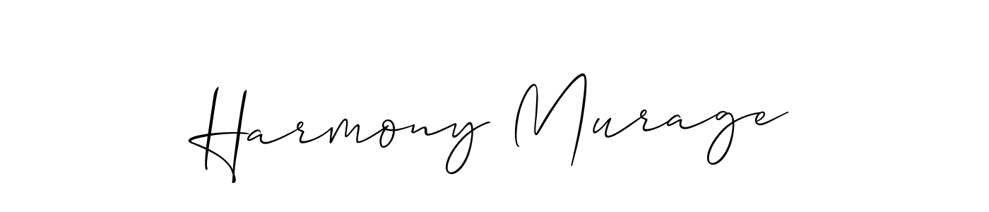 Create a beautiful signature design for name Harmony Murage. With this signature (Allison_Script) fonts, you can make a handwritten signature for free. Harmony Murage signature style 2 images and pictures png