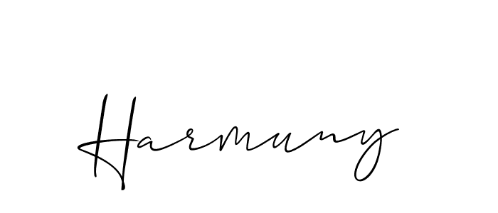 How to Draw Harmuny signature style? Allison_Script is a latest design signature styles for name Harmuny. Harmuny signature style 2 images and pictures png