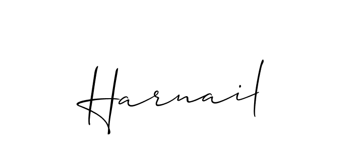 How to Draw Harnail signature style? Allison_Script is a latest design signature styles for name Harnail. Harnail signature style 2 images and pictures png