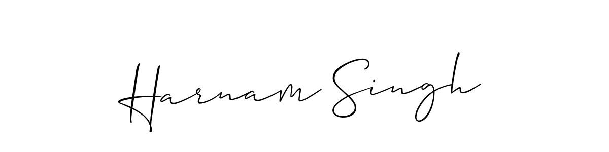 The best way (Allison_Script) to make a short signature is to pick only two or three words in your name. The name Harnam Singh include a total of six letters. For converting this name. Harnam Singh signature style 2 images and pictures png