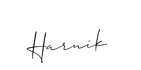 Use a signature maker to create a handwritten signature online. With this signature software, you can design (Allison_Script) your own signature for name Harnik. Harnik signature style 2 images and pictures png