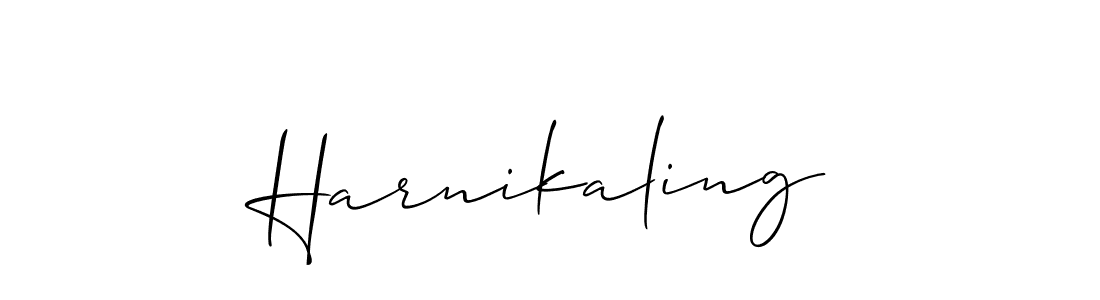 Create a beautiful signature design for name Harnikaling. With this signature (Allison_Script) fonts, you can make a handwritten signature for free. Harnikaling signature style 2 images and pictures png