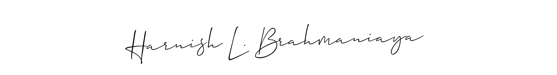 Check out images of Autograph of Harnish L. Brahmaniaya name. Actor Harnish L. Brahmaniaya Signature Style. Allison_Script is a professional sign style online. Harnish L. Brahmaniaya signature style 2 images and pictures png