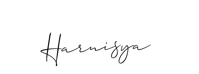 It looks lik you need a new signature style for name Harnisya. Design unique handwritten (Allison_Script) signature with our free signature maker in just a few clicks. Harnisya signature style 2 images and pictures png