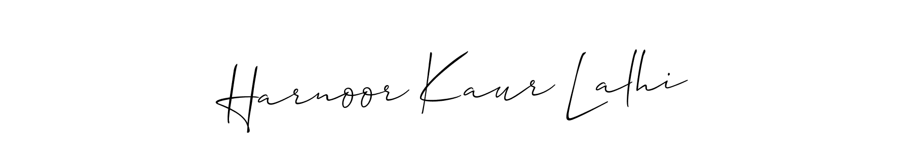 Make a beautiful signature design for name Harnoor Kaur Lalhi. Use this online signature maker to create a handwritten signature for free. Harnoor Kaur Lalhi signature style 2 images and pictures png
