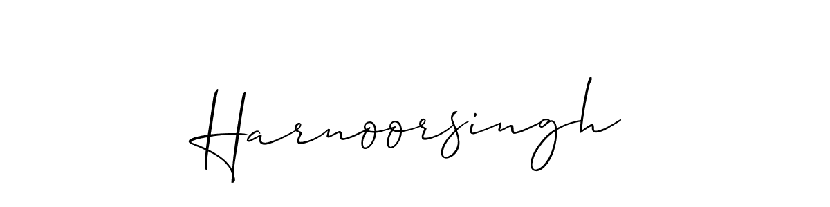 It looks lik you need a new signature style for name Harnoorsingh. Design unique handwritten (Allison_Script) signature with our free signature maker in just a few clicks. Harnoorsingh signature style 2 images and pictures png