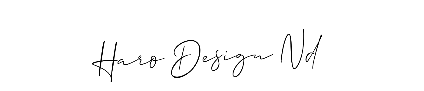 Also we have Haro Design Nd name is the best signature style. Create professional handwritten signature collection using Allison_Script autograph style. Haro Design Nd signature style 2 images and pictures png