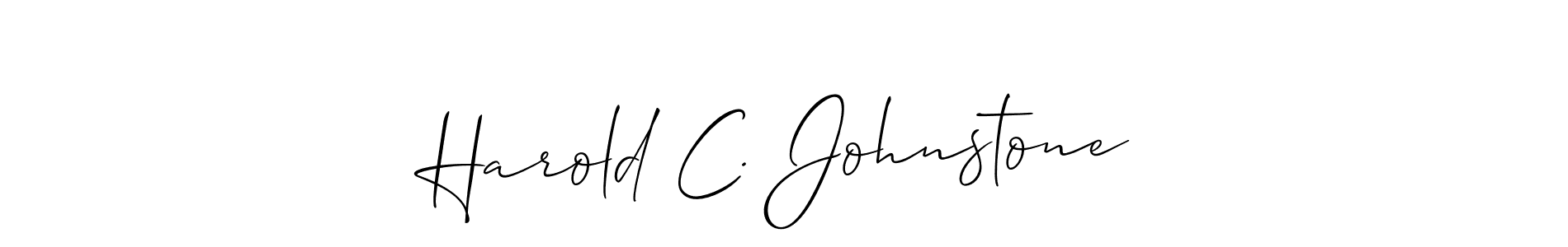 It looks lik you need a new signature style for name Harold C. Johnstone. Design unique handwritten (Allison_Script) signature with our free signature maker in just a few clicks. Harold C. Johnstone signature style 2 images and pictures png