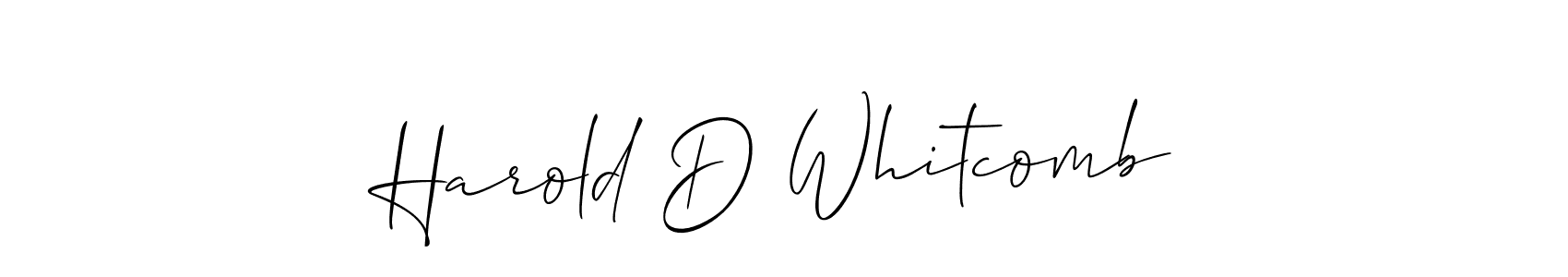 Also we have Harold D Whitcomb name is the best signature style. Create professional handwritten signature collection using Allison_Script autograph style. Harold D Whitcomb signature style 2 images and pictures png