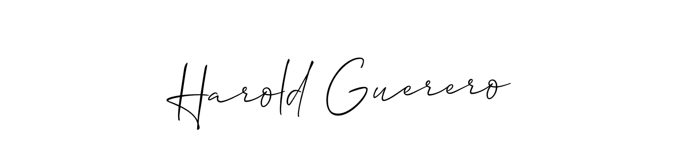 It looks lik you need a new signature style for name Harold Guerero. Design unique handwritten (Allison_Script) signature with our free signature maker in just a few clicks. Harold Guerero signature style 2 images and pictures png