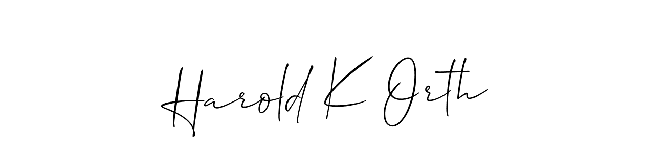 The best way (Allison_Script) to make a short signature is to pick only two or three words in your name. The name Harold K Orth include a total of six letters. For converting this name. Harold K Orth signature style 2 images and pictures png