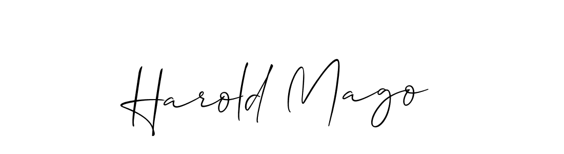 How to Draw Harold Mago signature style? Allison_Script is a latest design signature styles for name Harold Mago. Harold Mago signature style 2 images and pictures png