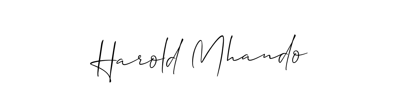 Also we have Harold Mhando name is the best signature style. Create professional handwritten signature collection using Allison_Script autograph style. Harold Mhando signature style 2 images and pictures png
